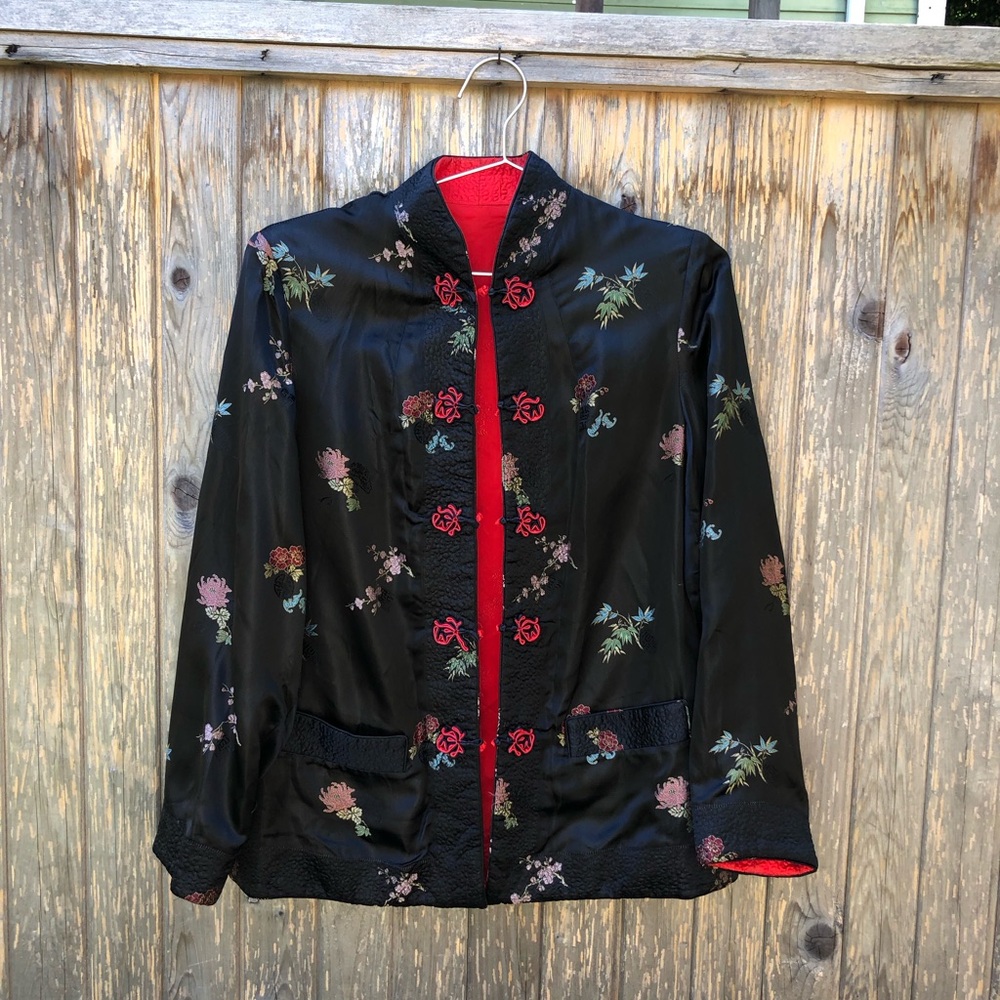 Reversible satin coat